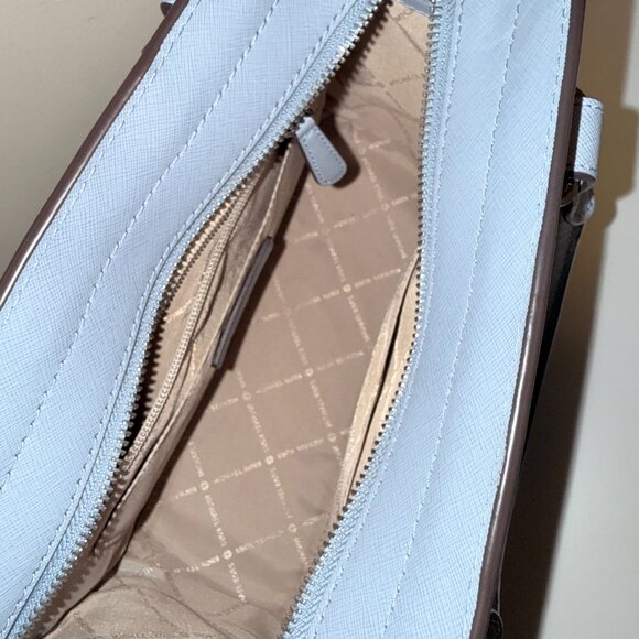 Michael Kors Light Blue Saffiano Leather Satchel - Picture 5 of 10